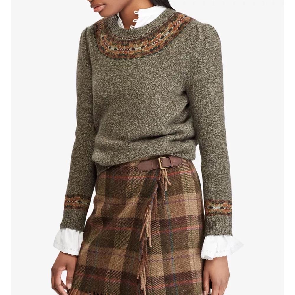Polo Ralph Lauren Fair Isle wool-blend sweater size M